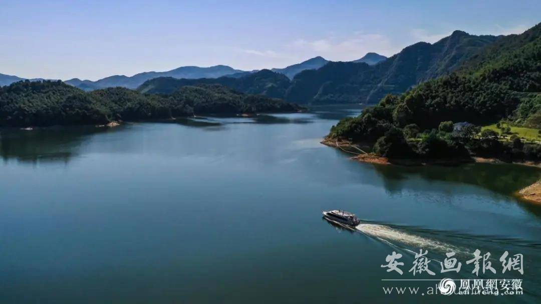 山水画卷绿色六安佛子岭水库