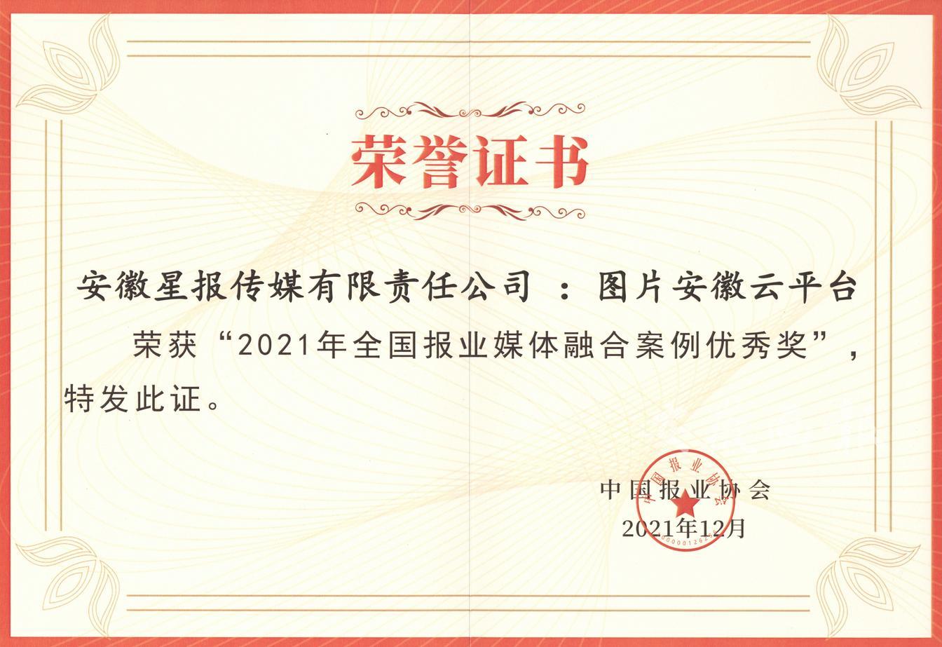 全国报业媒体融合案例优秀奖-图片安徽云平台
